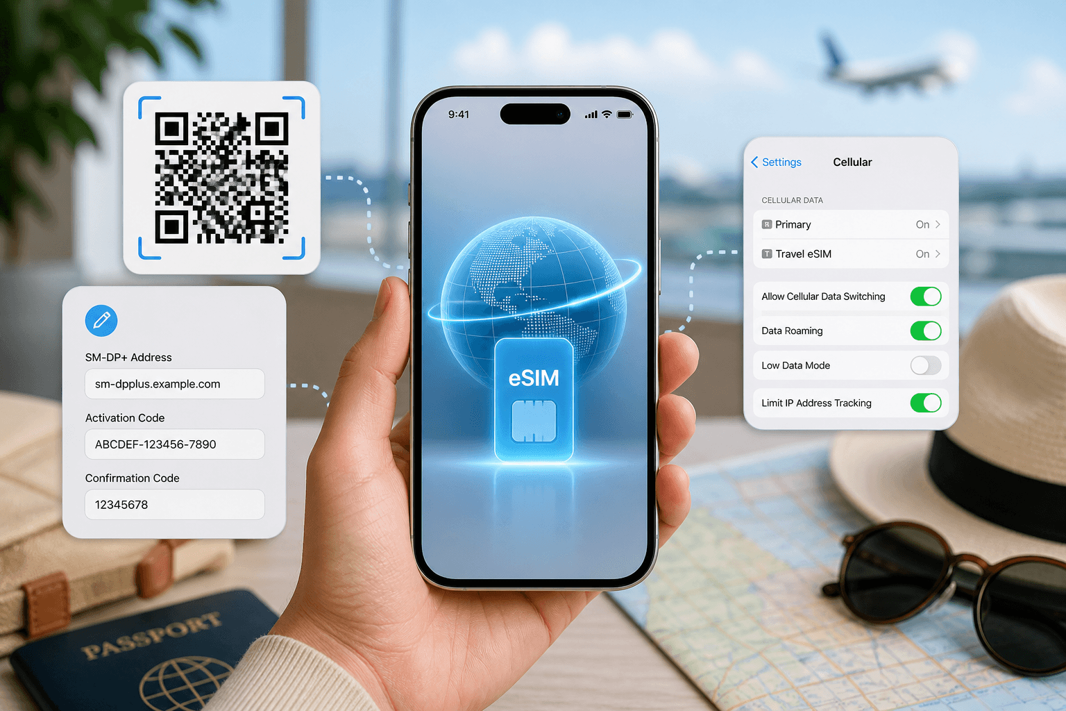 How to install a travel eSIM on iPhone: QR code, manual SM-DP+ entry, and the settings people miss