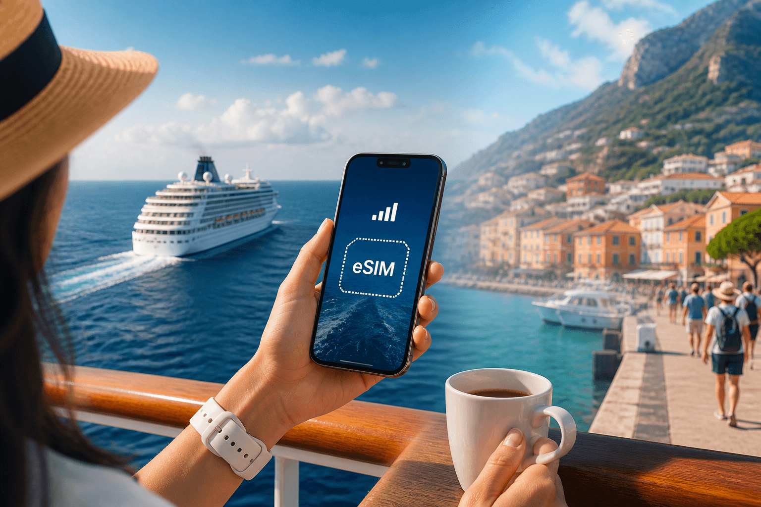 eSIM on Cruise Ship: What Works at Sea and in Port
