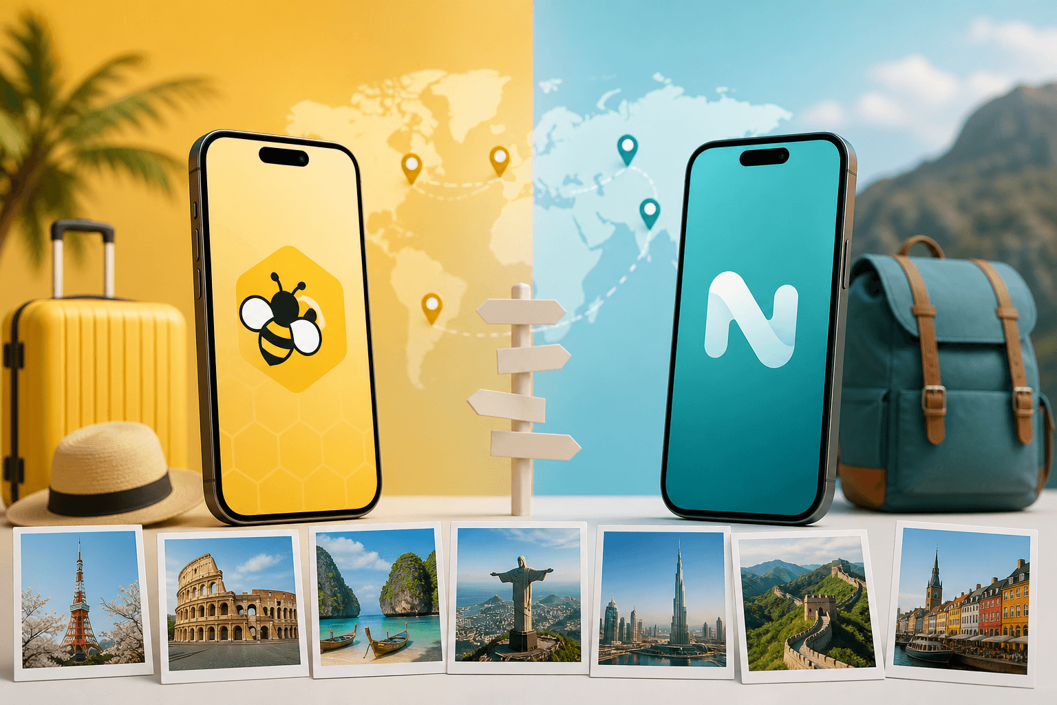 BeeSim или Nomad: какую туристическую eSIM выбрать для 7 направлений