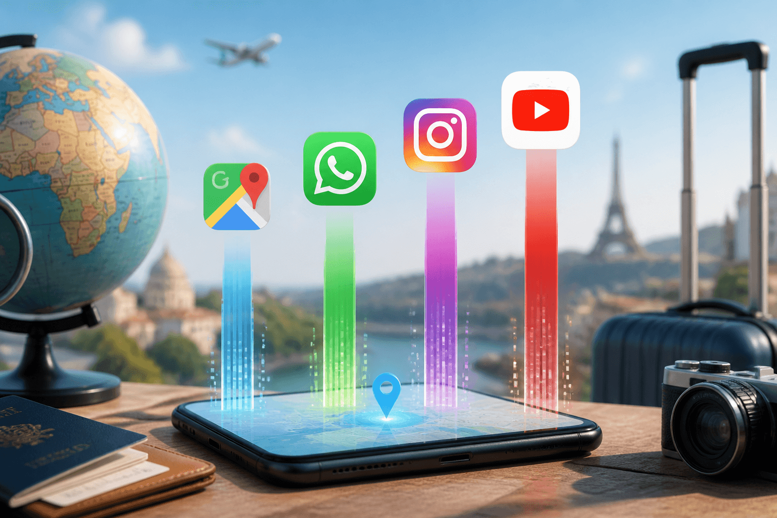 How much data do maps, WhatsApp, Instagram and YouTube use per hour abroad?