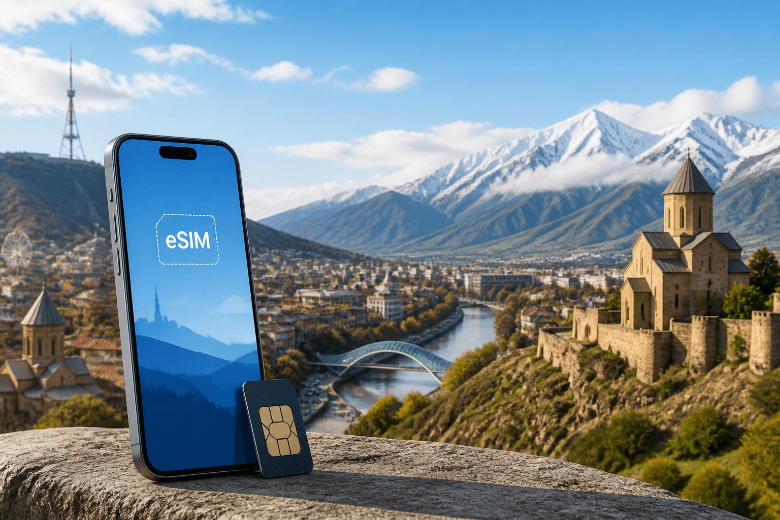 eSIM для Грузии в 2026 году: тарифы, цены и связь от Тбилиси до гор